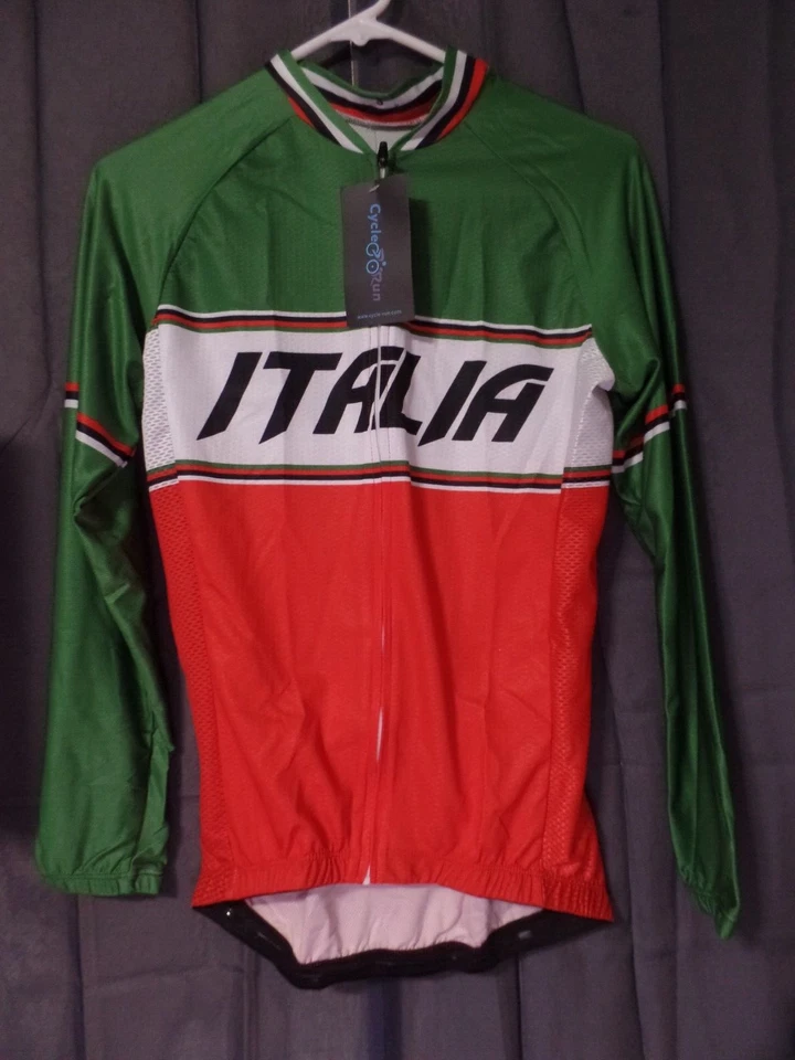 Italia Ciclismo Jersey Corto Babero Bicicleta Bicicleta Ciclista Ropa por Cycle Run S Foto 3 de 4