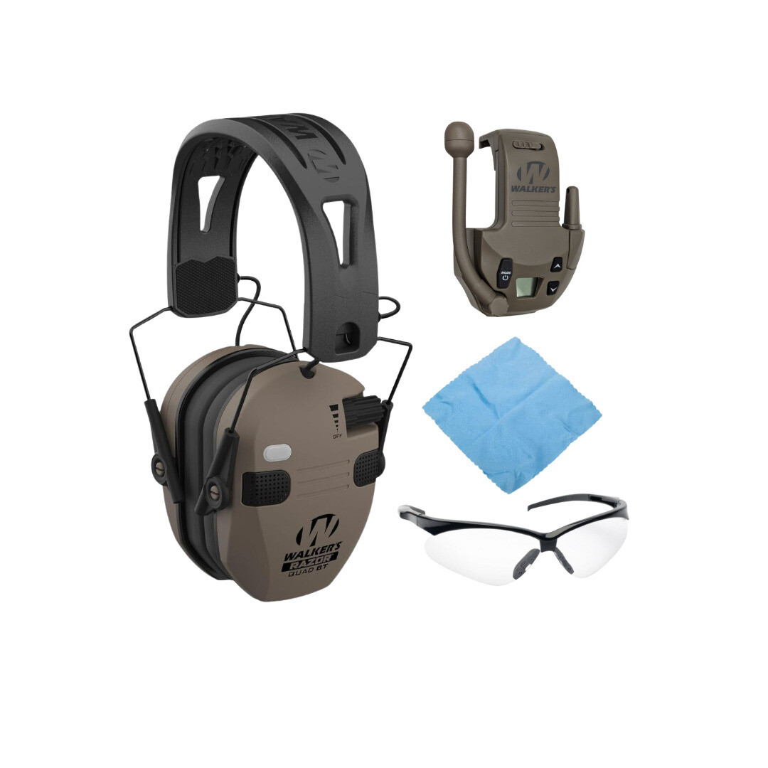 Комплект электронных наушников Walkers Razor Slim Quad Flat Dark Earth