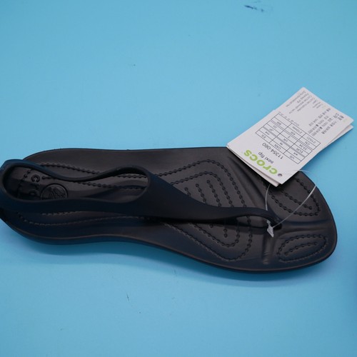 Taglia W4 CROCS Serena Sexi sandali donna neri cinturino a T perizoma nero - Foto 6 di 8