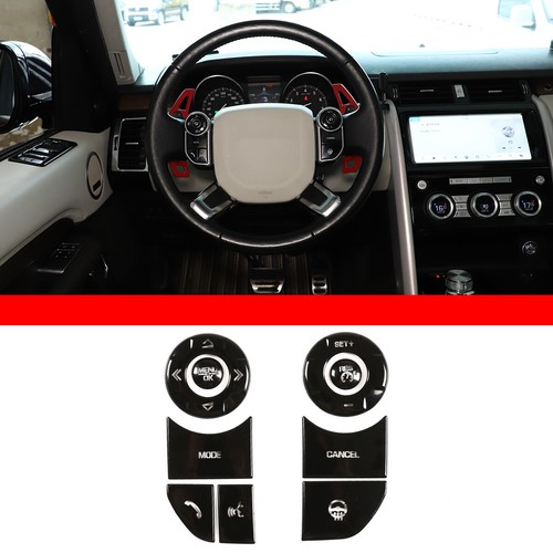 Black Steering Wheel Button Trim For Land Rover Discovery 5 Range Rover Vogue - Bild 11 von 12