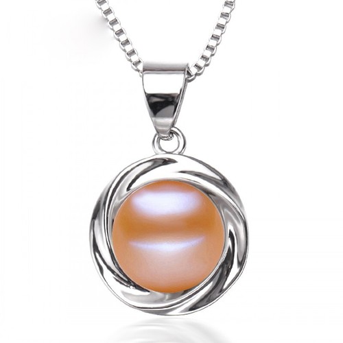 Süßwasserperlen Anhänger/Halskette, rosa/weiß, 925 Silber, neu mit Etikett - Bild 2 von 7