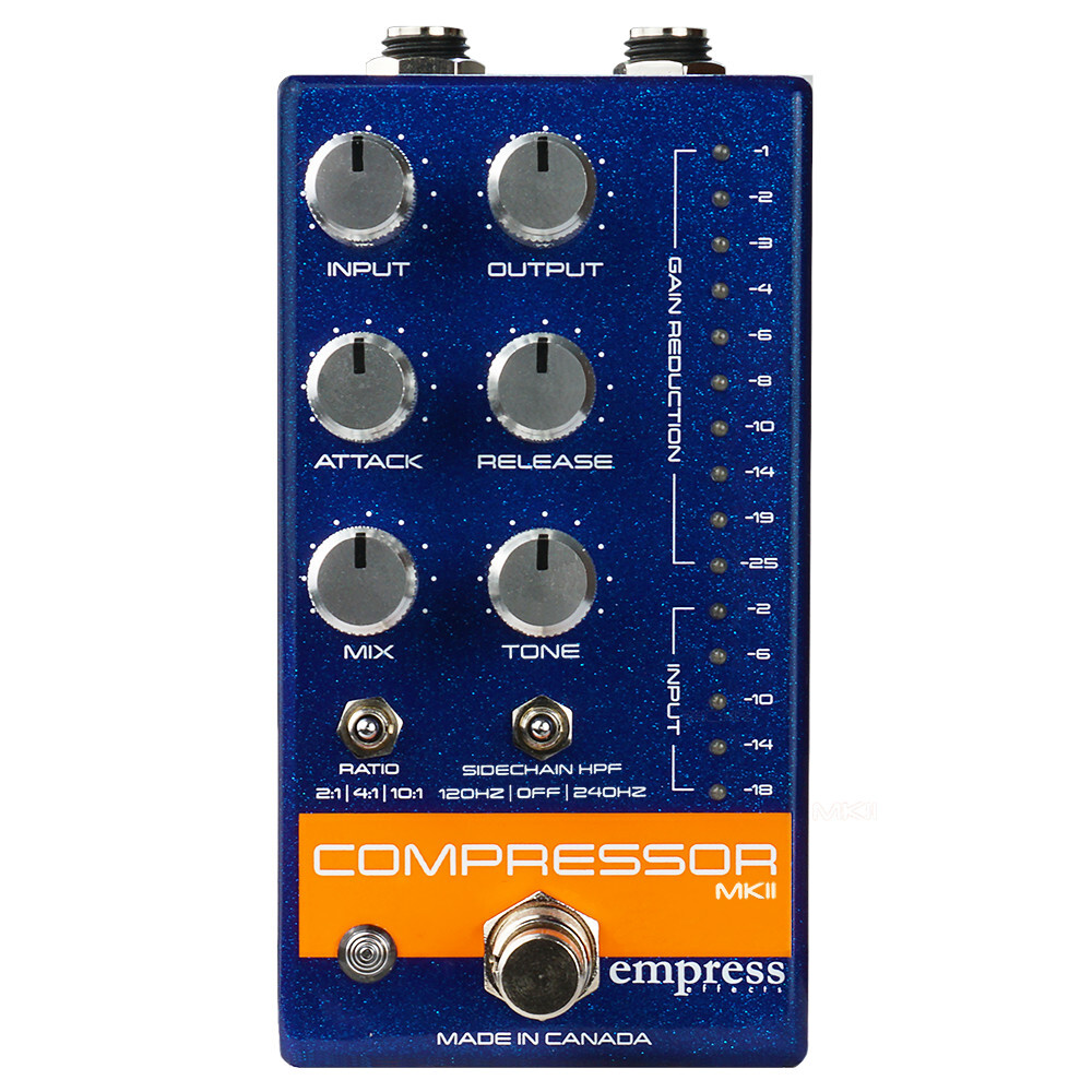 Педаль эффектов компрессора Empress Compressor MKII, синий блеск