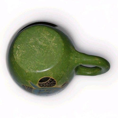 Turtle Themed Etched Hand Painted Terra Cotta Coffee Mugs from Nicaragua - Picture 5 of 5