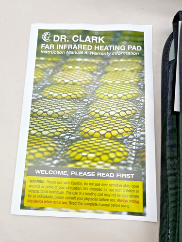 DR CLARK FAR INFRARED HEATING PAD ULTRA BACK & NECK JADE STONES SMALL - Picture 5 of 5