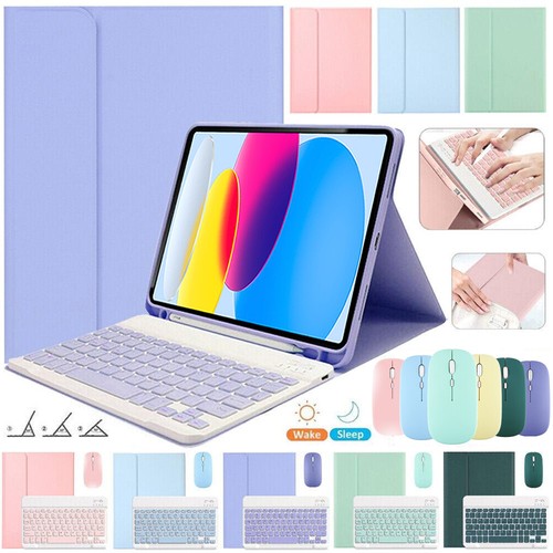 Smart Case For iPad 5/6/7/8/9/10th Air 4 5 Pro 11 Bluetooth Keyboard Mouse Cover - Picture 2 of 54
