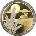 2003 Canada Gold $100 Weaving the Breadbasket of the World 14kt 1/4oz Proof Coa