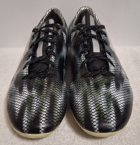 adidas F10 FG - Core Black/Silver Soccer Futbol Cleats B34860 Men's Size 10 - Picture 5 of 9
