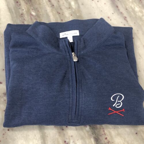 Peter Millar Barstool Dark Blue Polo Shirt Men XXL Barstool Golf Long Sleeve 1/4
