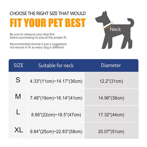 Pet E Collar Soft Adj Protective Recovery Cone Elizabethan Dog Cat Neck Collar - Picture 8 of 8