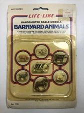 Vintage HO Figures Life Like HandPainted Scale Models Barnyard Animals #1118 NIB