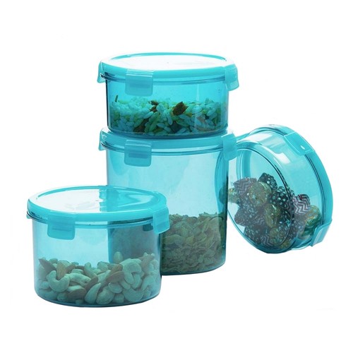 Food Containers Clip Lock Plastic Airtight Storage Lunch Boxes Kitchen Round - Picture 28 of 78