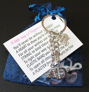 fathers day personalised keyring little bag of happiness gift for