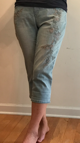 Bandolino Women Simone Curvy Skinny Skimmer Cuff Hem,  HYDE (blue) Sz 8-12 NWT - Picture 10 of 15