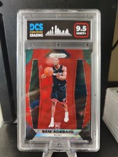 2017-18 Panini Prizm Bam Adebayo Rookie RC Ruby Wave Red Prizm DCS 9.5 Gem Mint
