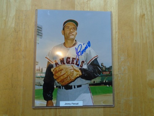 Foto autografata Jimmy Piersall autografata 8" x 10" Los Angeles Angels - Foto 1 di 4