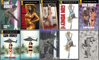 Gun Honey Blood For Blood #1 A B C D E F G F FOC Variant Set or 1:5 Options NM