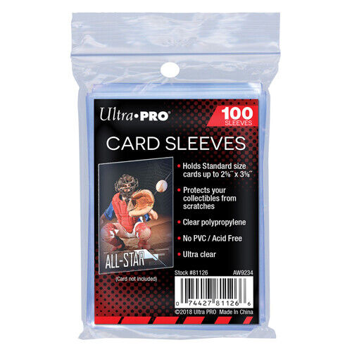 Ultra Pro 100 Standard Soft Sleeves for Trading Card Pokemon, MTG 100 Per Pack - Picture 2 of 2