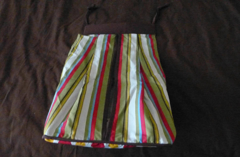 Trend Lab ABC Dr. Seuss Green/White/Brown Stripes Baby Nursery Diaper Stacker - Image 4 of 4