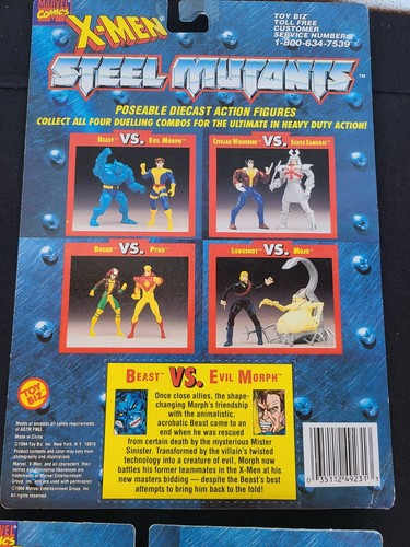 Marvel X-Men Steel Mutants ToyBiz 1994 Lot Wolverine X-Men 97 Lot Of 5 - 3 Inch - Picture 5 of 13