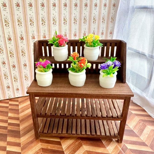 5PC Miniatures 1:12 Scale Dolls House Potted Plants Flower Garden Accessories - Picture 10 of 11