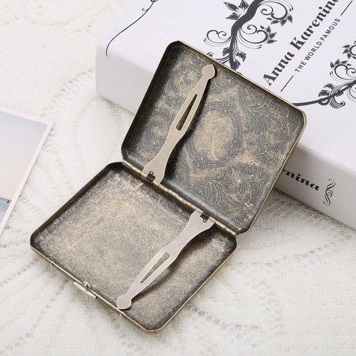 Retro Metal Cigarette Box Case Double Sided Pocket Holder For 20 Cigarettes AU - Picture 6 of 11