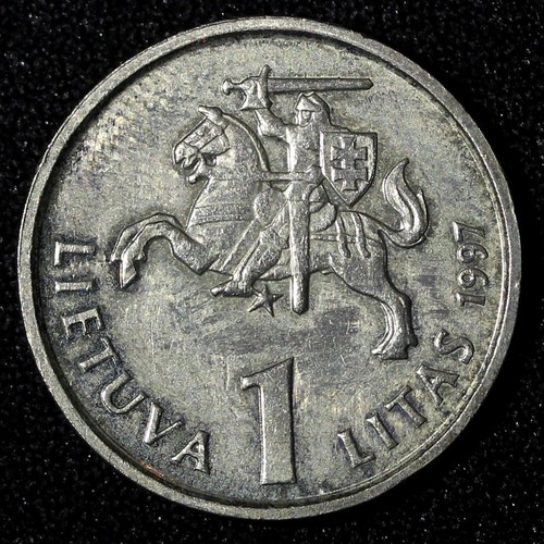 Lithuania 1997 1 Litas 1 Year Type Mint-200,000 75th Anniversary KM# 109 (1) - Picture 3 of 3