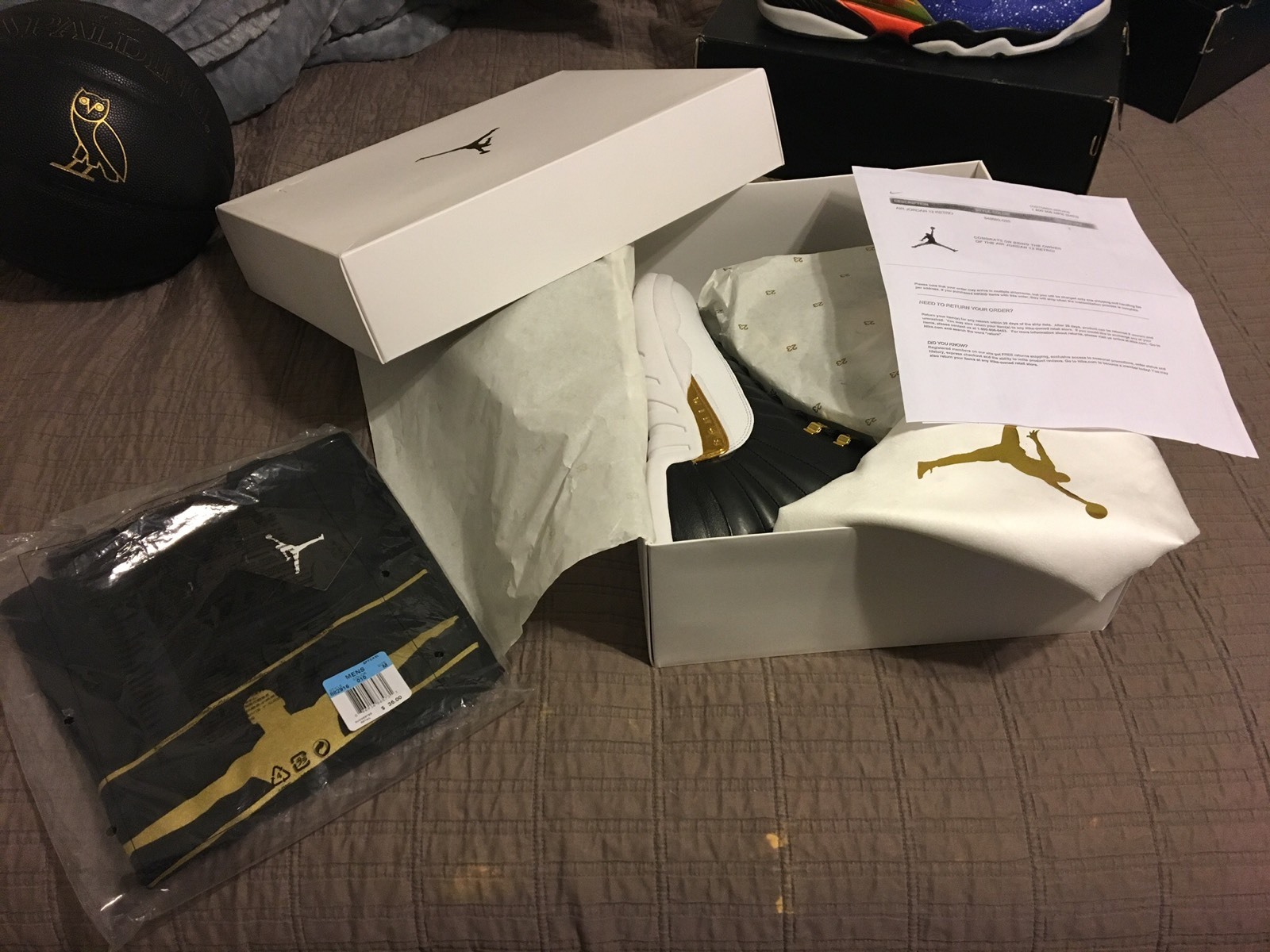 Jordan Retro 12 Wings Sz 12 Deadstock BRAND NEW W/ Tshirt &receipt Jordan Retro 12 Wings Sz 12 Deadstock BRAND NEW W/ Tshirt &receipt