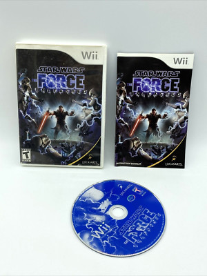 Nintendo Wii Star Wars The Force Unleashed 2008 CIB Complete Disc With Case