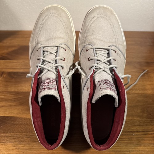 NIKE ZOOM AIR STEFAN JANOSKI MID SZ 13 WOLF GREY TEAM RED 443095-016 RARE! 2013 - Picture 8 of 12