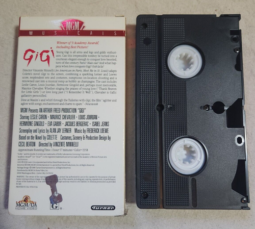Gigi-Leslie Caron-Maurice Chevalier- VHS Tape - Picture 2 of 2