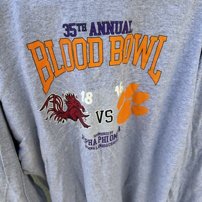 South Carolina Gamecocks Vs Clemson Tigers XXL 2XL Tshirt Blood Bowl 29 L 23 P2P