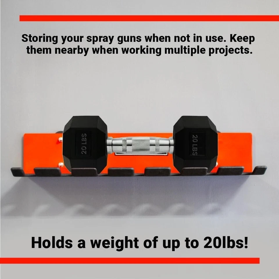 Soporte para pistola pulverizadora múltiple Omni Tool - Tiene capacidad para 7 pistolas sin tazas, 4 con tazas Foto 3 de 4
