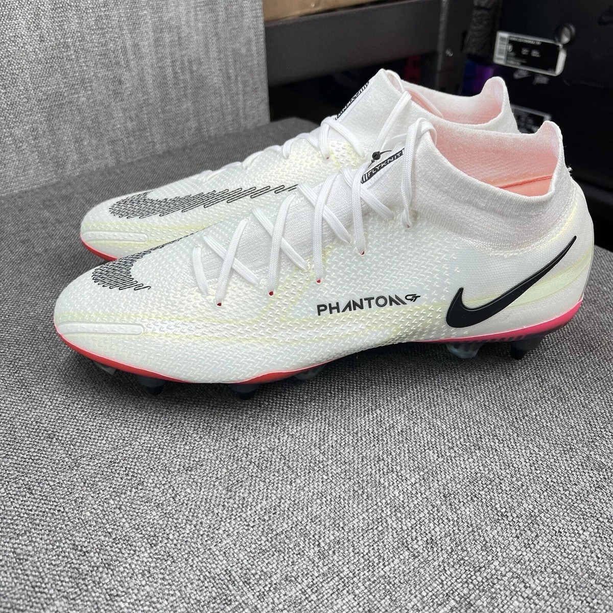 【新品未使用】NIKE PHANTOM GT2 ELITE DF FGナイキ Nike Phantom GT2 Elite DF FG Soccer Cleats Black Grey Blue Men's