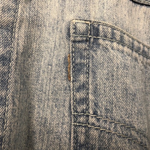Vintage Levis Jeanshemd Silver Tab Washed Workwear Faded distressed bogenförmig  - Bild 8 von 12