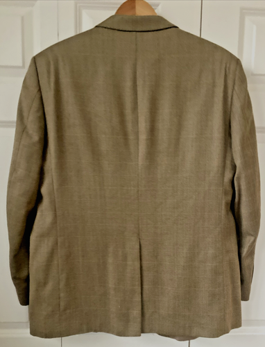 T Harris London Sport Coat Sz 44 Windowpane Plaid Silk Wool Blazer Jacket - Picture 10 of 13