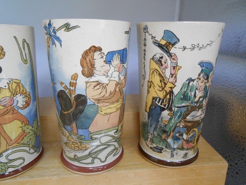 4 VILLEROY & BOCH Mettlach Germany tumbler beer ge Schutzt antique 1091 1094 110 - Picture 3 of 14