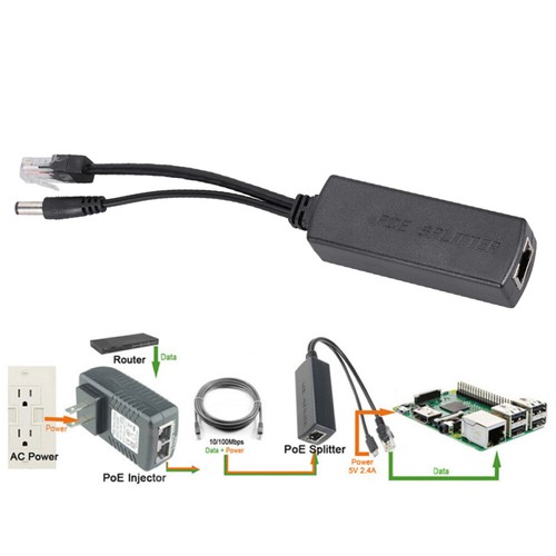 12V 2A Power Over Ethernet Poe Splitter Poe Adapter für IP -Kameras (schwarz) - Afbeelding 12 van 12