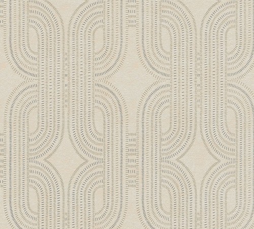 Non-woven wallpaper retro art deco beige silver gold metallic 39937-1 (2,78£/1qm - Picture 2 of 7