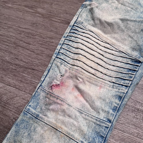 Southpole Jeans Mens 34 Blue Denim Fade Pants Skinny 34x31 Adult Casual Ribbed - Picture 3 of 20