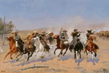 A Dash for the Timber Frederic Remington Painting Art Print Poster 24x16
