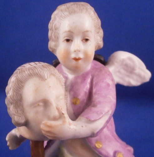 Antique 18thC Meissen Porcelain Cherub in Disguise Figurine Porzellan Figure - Picture 2 of 9
