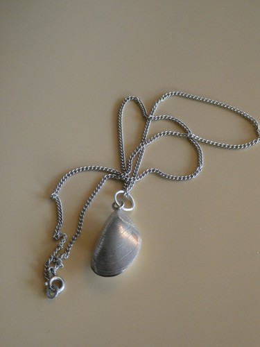 A387-835er Silberkette mit Silbe Muschel KL 45 cm Muschel 2,5x1,5 cm Gew 6 Gramm - Bild 5 von 6