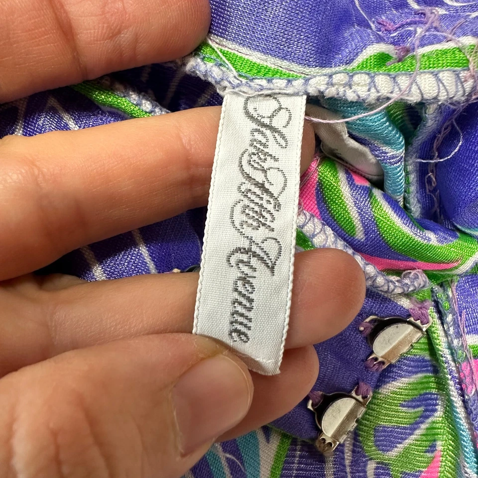 Falda De Colección Años 60 Estampado Psicodélico Pin Up Natación Cubierta Saks Quinta Avenida Talla Mediana Foto 3 de 4