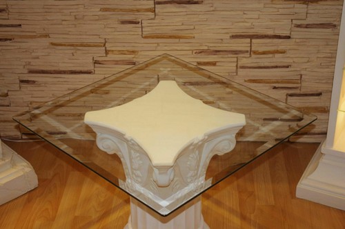 Glastisch Couchtisch Wohnzimmertisch Beistelltisch Blumensäule Blumenständer - Bild 6 von 12