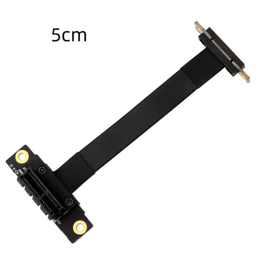 PCIE X1 Riser Cable Dual 90 Degree Right Angle PCIe 3.0 x1 to x1 Extension Cable - Photo 9/10
