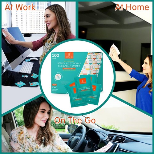 100pcs Screen & Electronic Cleaning Wipes|Pre-Moistened Individual Wrapped-6"X6" - Picture 4 of 8