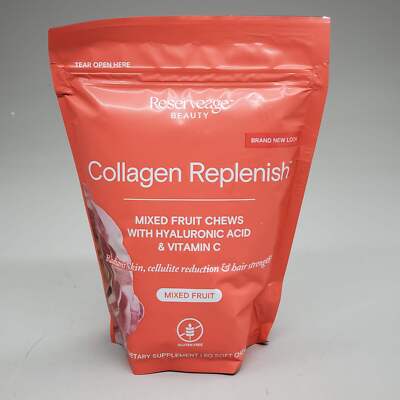 RESERVEAGE BEAUTY (60 Chews) Collagen Replenish Mixed Fruit for Skin, Hair & Nai
