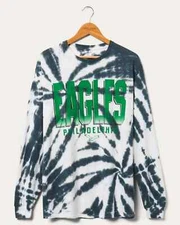 Philadelphia Eagles NFL Junk Food Game Time Tie Dye Long Sleeve T-Shirt Men's XS