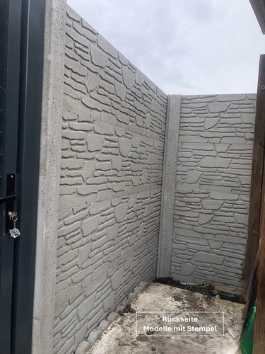 16 m Betonzaun beidseitige doppelseitig 2 m hoch + Lieferung Modell 1 Betonzäune - Bild 8 von 13
