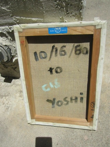 Japan Listed Artist Yoshi Takahashi Early Oil Painting on Canvas Atami 1960  - Picture 11 of 11